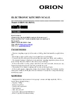 Preview for 1 page of Orion OS-0K51G User Manual