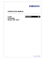 Orion OST-3955 Instruction Manual preview