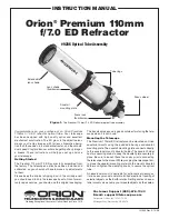 Orion Premium 110mm f/7.0 ED Refractor Instruction Manual preview