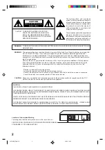 Preview for 2 page of Orion SANSUI VRDVD4001AC Owner'S Manual