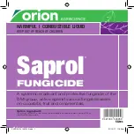 Orion Saprol FUNGICIDE Quick Start Manual preview