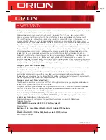 Предварительный просмотр 13 страницы Orion SC338HA Quick Start Manual