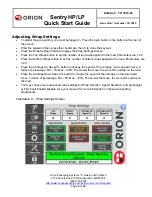 Предварительный просмотр 9 страницы Orion Sentry HP Quick Start Manual