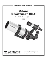 Orion SHORTTUBE 80-A Instruction Manual preview