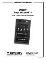 Предварительный просмотр 1 страницы Orion Sky WizardModel 1 Instruction Manual