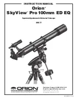 Orion SkyView Pro 100mm ED EQ Manual preview