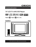 Предварительный просмотр 1 страницы Orion TELETEXT 14LD Operating Instructions Manual