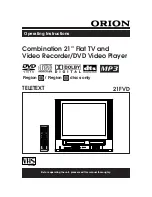 Orion TELETEXT 21FVD Operating Instructions Manual preview