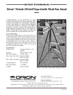 Предварительный просмотр 2 страницы Orion Tritech II Instruction Manual