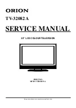 Preview for 1 page of Orion TV-32082 A Service Manual