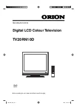 Orion TV20RN10D Operating Instructions Manual preview