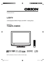 Orion TV22PL145DVD Operating Instructions Manual preview