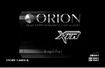 Orion XTR Power Amplifier XTR15001 Owner'S Manual preview