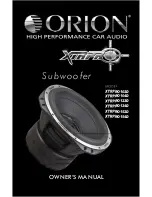 Orion XTRPRO102D Owner'S Manual preview