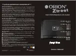 Preview for 1 page of Orion ZO1000.2 Owner'S Manual