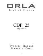 Orla CDP 25 Owner'S Manual preview