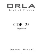 Preview for 3 page of Orla CDP 25 Owner'S Manual