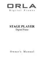 Предварительный просмотр 3 страницы Orla STAGE PLAYER Owner'S Manual