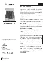 Preview for 1 page of Orliman Lumbitron Elite Use And Maintenance Instructions