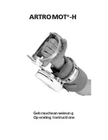 Preview for 1 page of Ormed ARTROMOT-H Operating Instructions Manual