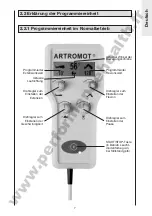 Предварительный просмотр 7 страницы Ormed ARTROMOT-K1 classic Operating Instructions Manual