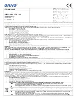 Предварительный просмотр 1 страницы Orno OR-AK-1204 Operating And Instalation Instructions