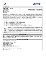 Orno OR-CR-232 Operating And Assembly Instructions preview