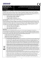 Preview for 1 page of Orno OR-DB-QS-113 Quick Start Manual