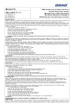 Предварительный просмотр 1 страницы Orno OR-SA-1715 Operating And Installation Instructions