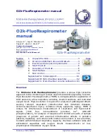 Preview for 1 page of Oroboros Instruments O2k-FluoRespirometer Manual