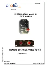 Preview for 1 page of Orolia RC102 Installation Manual And User Manual