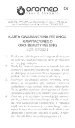 Preview for 25 page of Oromed ORO-BEAUTY PEELING User Manual