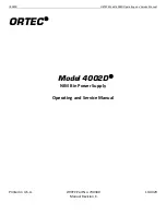 ORTEC 4002D Operating And Service Manual preview