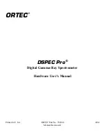 Предварительный просмотр 1 страницы ORTEC DSPEC Pro Hardware User Manual