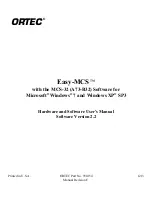 Preview for 1 page of ORTEC Easy-MCS Hardware User Manual