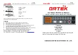 Предварительный просмотр 1 страницы Ortek TD-68 User Manual