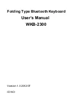 Preview for 1 page of Ortek WKB-2300 User Manual