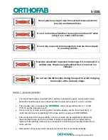 Preview for 72 page of Orthofab tango AC 6 User Manual