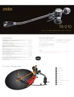 Ortofon TA-210 User Manual предпросмотр