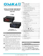 Preview for 1 page of Osaka F 10 User Manual