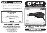 Preview for 1 page of Osaki Power Tools ENG003 Operator'S Manual