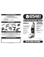 Предварительный просмотр 1 страницы Osaki CPW110 Operator'S Manual