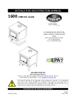 Osburn 1600 OB01613 Installation And Operation Manual preview