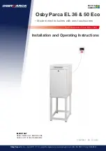 Preview for 1 page of Osby Parca EL 36 Eco Installation And Operating Instructions Manual