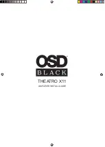 Предварительный просмотр 1 страницы OSD Audio BLACK THEATRO X11 Install Manual