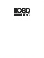 OSD Audio FORZA-4 Install Manual preview