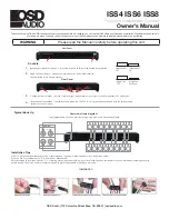 Preview for 1 page of OSD Audio ISS4 Owner'S Manual