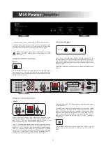 Предварительный просмотр 3 страницы OSD Audio M14 Owner'S Manual