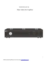 Предварительный просмотр 1 страницы OSD Audio Mono Subwoofer Amplifier Owner'S Manual