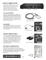 Предварительный просмотр 9 страницы OSD Audio Sounsole 2.1 Owner'S Manual